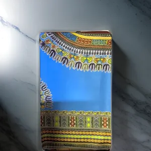 Authentic African Light Blue Dashiki Fabric (12 yards)