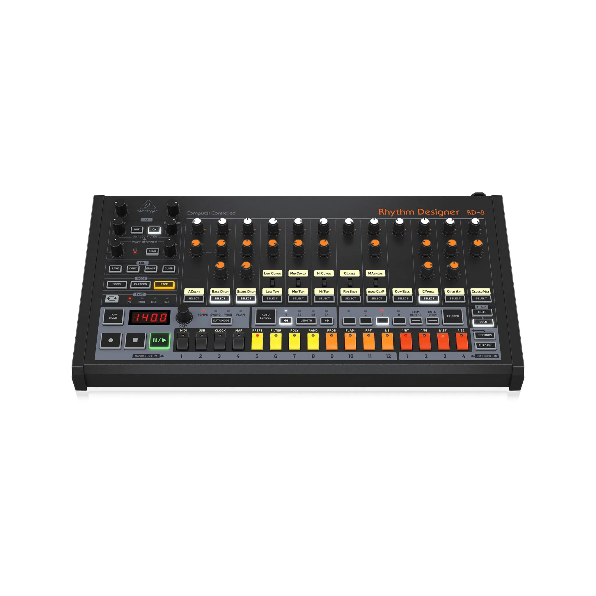 Behringer Rhythm Designer RD-8 MKII Analog Drum Machine