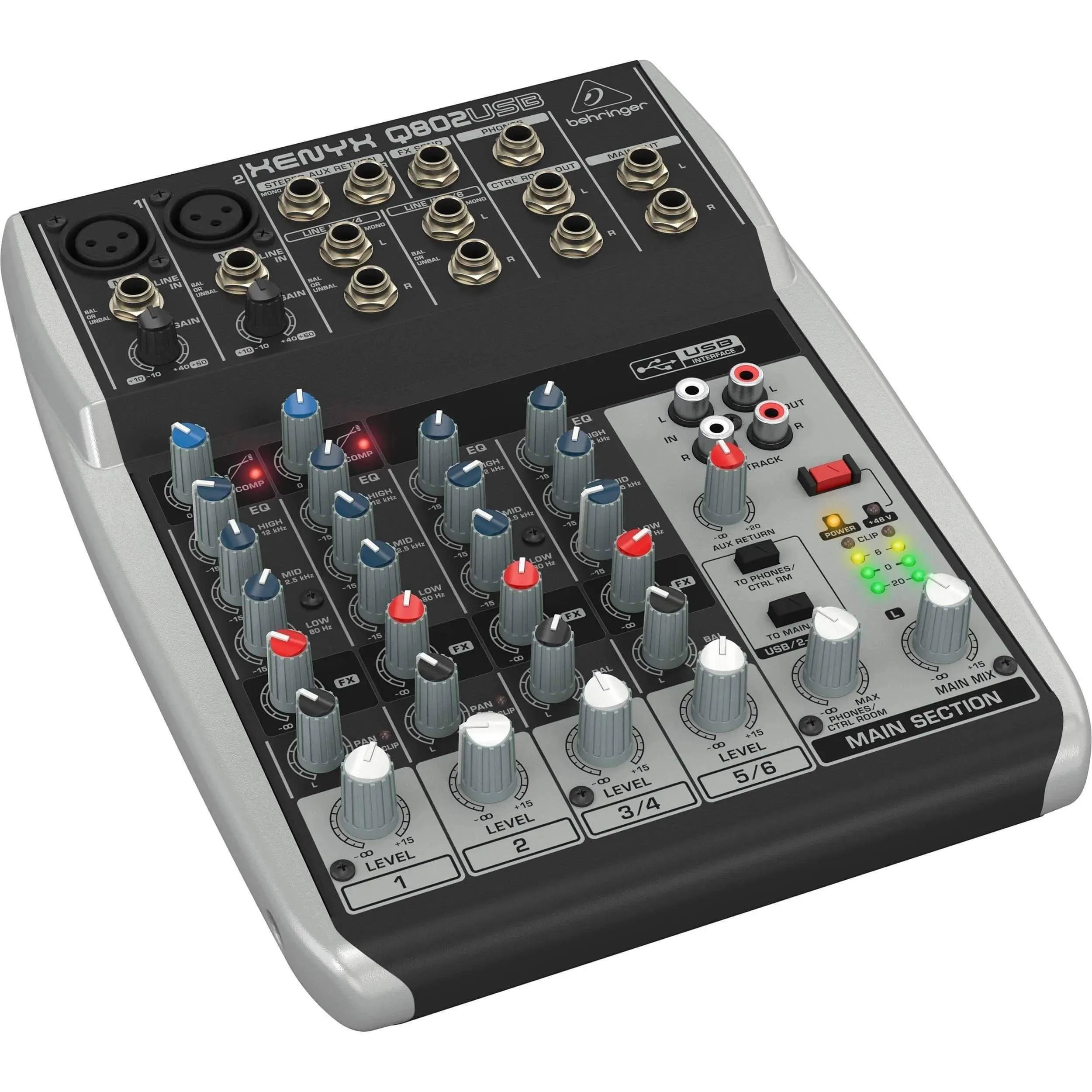 Behringer Xenyx QX602MP3 6-Input 2-Bus Analog Mixer