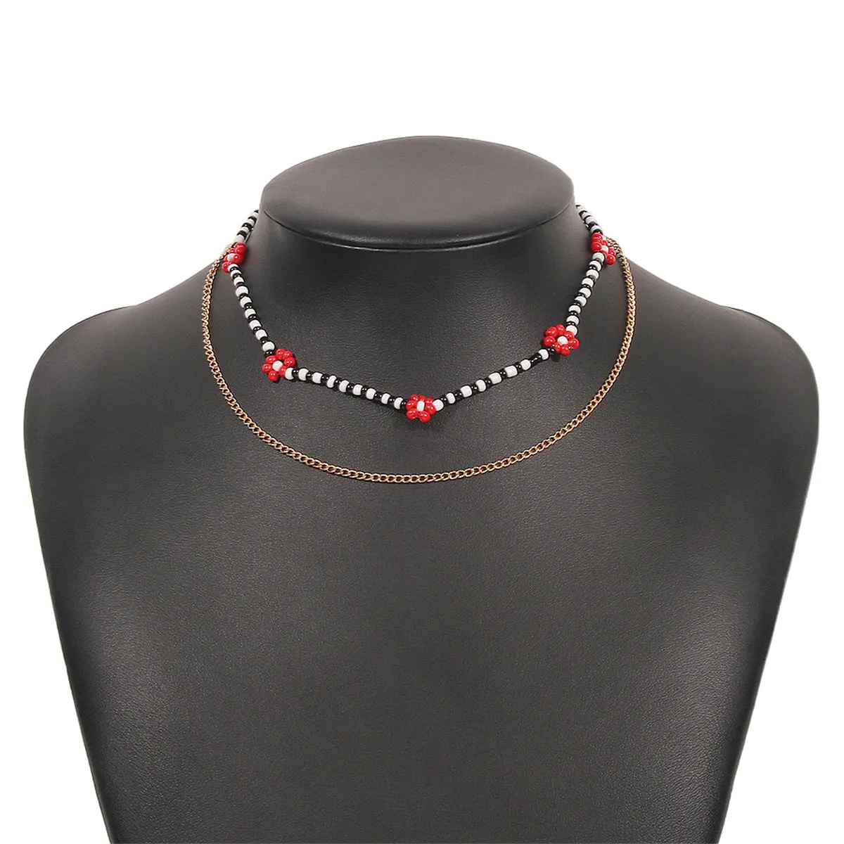 Black Howlite & 18K Gold-Plated Mum Station Necklace Set