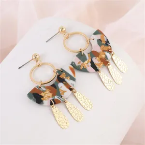 Blue Resin & 18K Gold-Plated Tassel Dangle Earrings