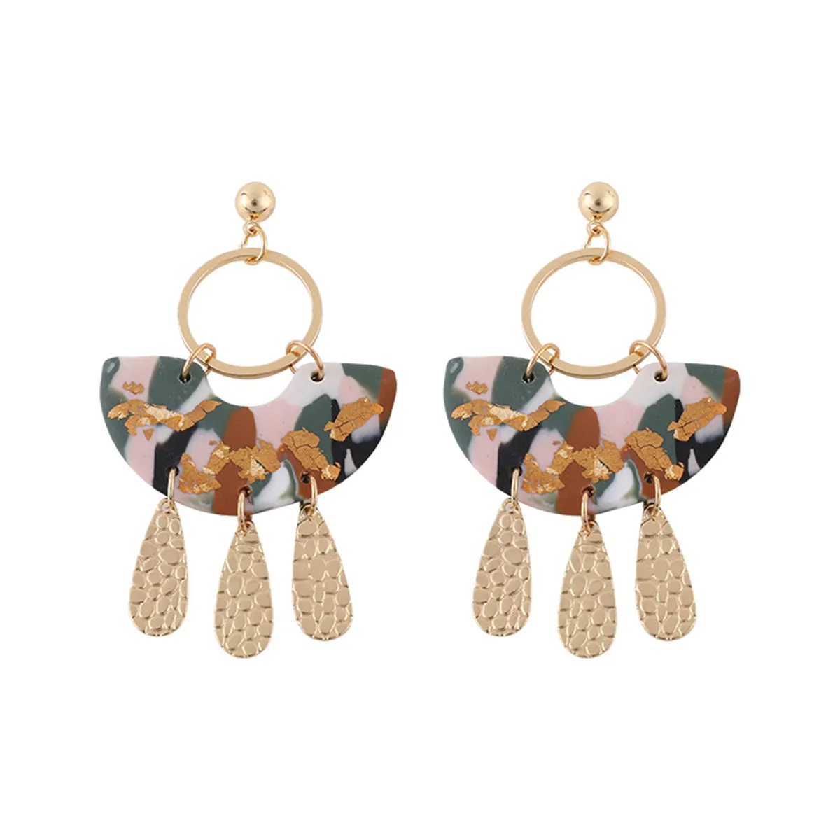 Blue Resin & 18K Gold-Plated Tassel Dangle Earrings