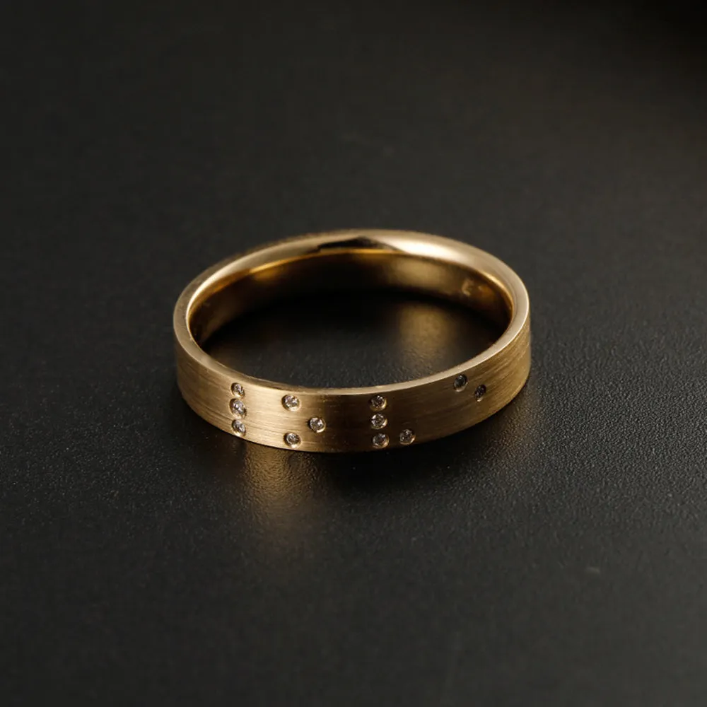 Braille True Love Diamond Couple Bands
