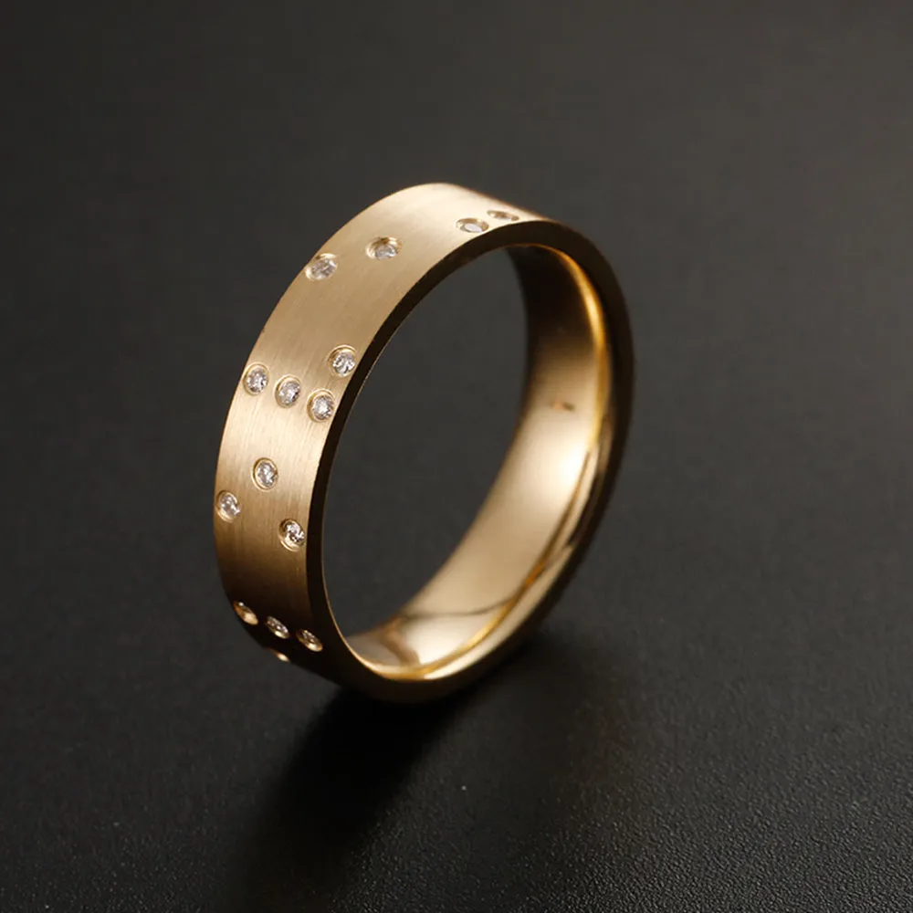 Braille True Love Diamond Couple Bands