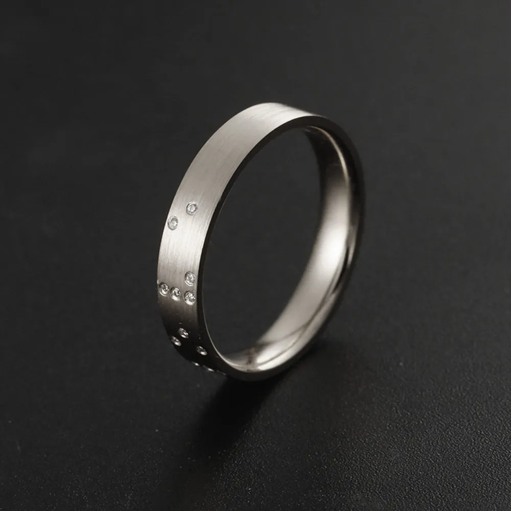 Braille True Love Diamond Couple Bands