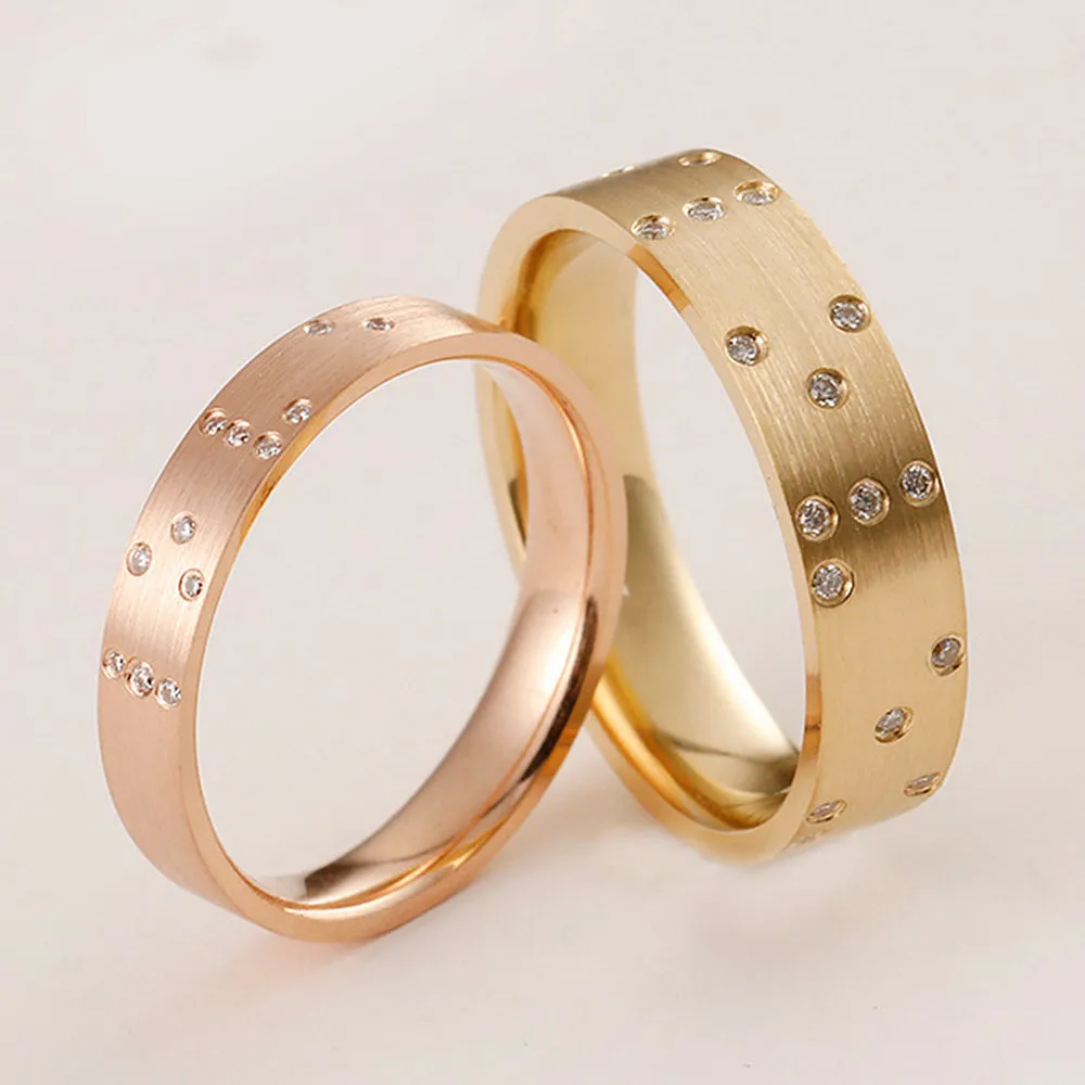 Braille True Love Diamond Couple Bands