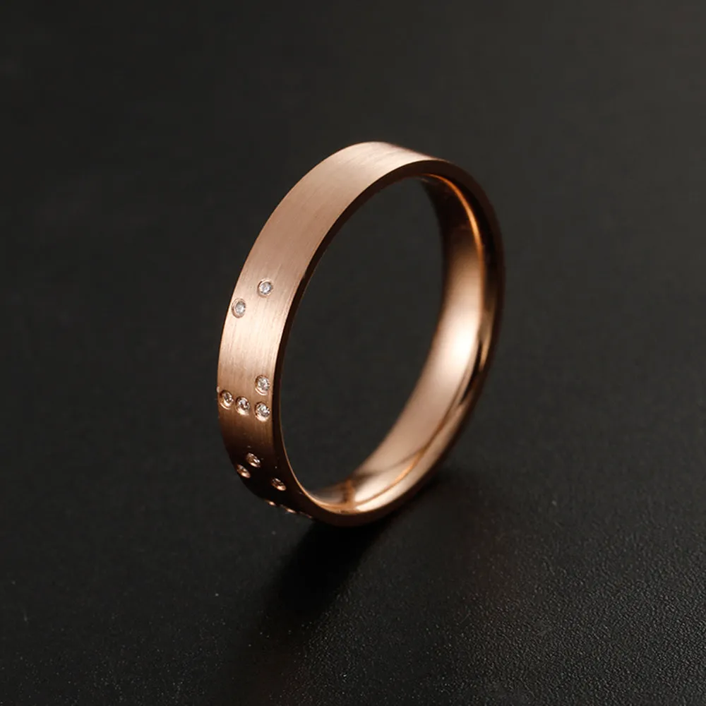Braille True Love Diamond Couple Bands