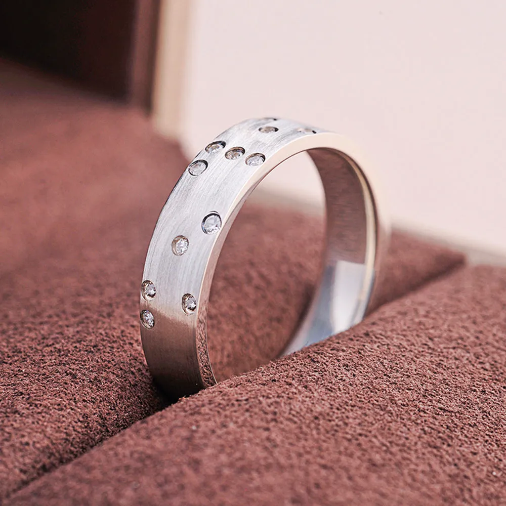 Braille True Love Diamond Couple Bands