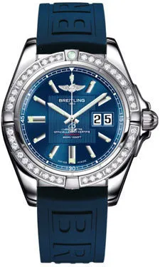 Breitling - Galactic 41 Stainless Steel - Diamond Bezel - Diver Pro III Strap