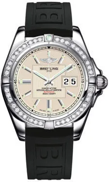 Breitling - Galactic 41 Stainless Steel - Diamond Bezel - Diver Pro III Strap