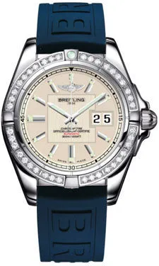 Breitling - Galactic 41 Stainless Steel - Diamond Bezel - Diver Pro III Strap