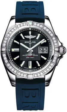 Breitling - Galactic 41 Stainless Steel - Diamond Bezel - Diver Pro III Strap
