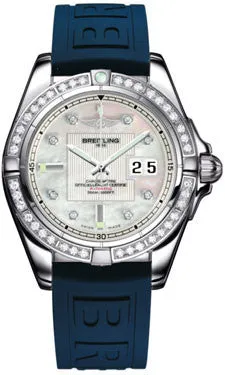 Breitling - Galactic 41 Stainless Steel - Diamond Bezel - Diver Pro III Strap