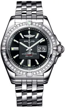 Breitling - Galactic 41 Stainless Steel - Diamond Bezel - Pilot Bracelet