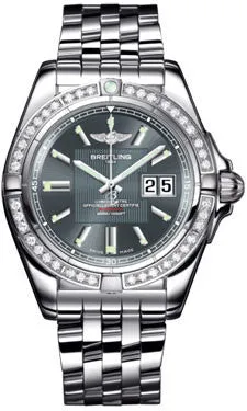 Breitling - Galactic 41 Stainless Steel - Diamond Bezel - Pilot Bracelet