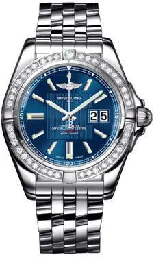Breitling - Galactic 41 Stainless Steel - Diamond Bezel - Pilot Bracelet