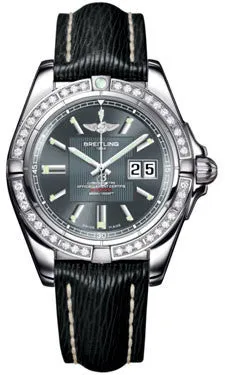 Breitling - Galactic 41 Stainless Steel - Diamond Bezel - Sahara Strap