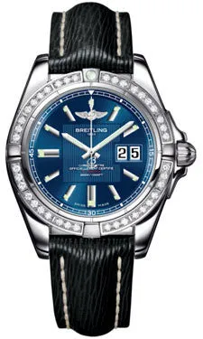 Breitling - Galactic 41 Stainless Steel - Diamond Bezel - Sahara Strap