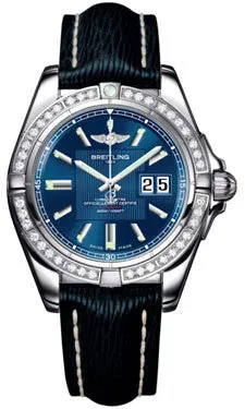 Breitling - Galactic 41 Stainless Steel - Diamond Bezel - Sahara Strap