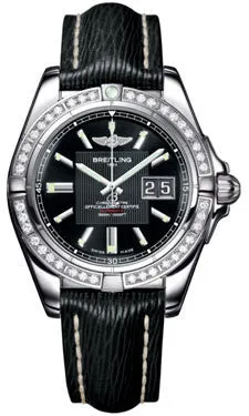 Breitling - Galactic 41 Stainless Steel - Diamond Bezel - Sahara Strap