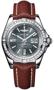 Breitling - Galactic 41 Stainless Steel - Diamond Bezel - Sahara Strap