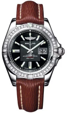 Breitling - Galactic 41 Stainless Steel - Diamond Bezel - Sahara Strap