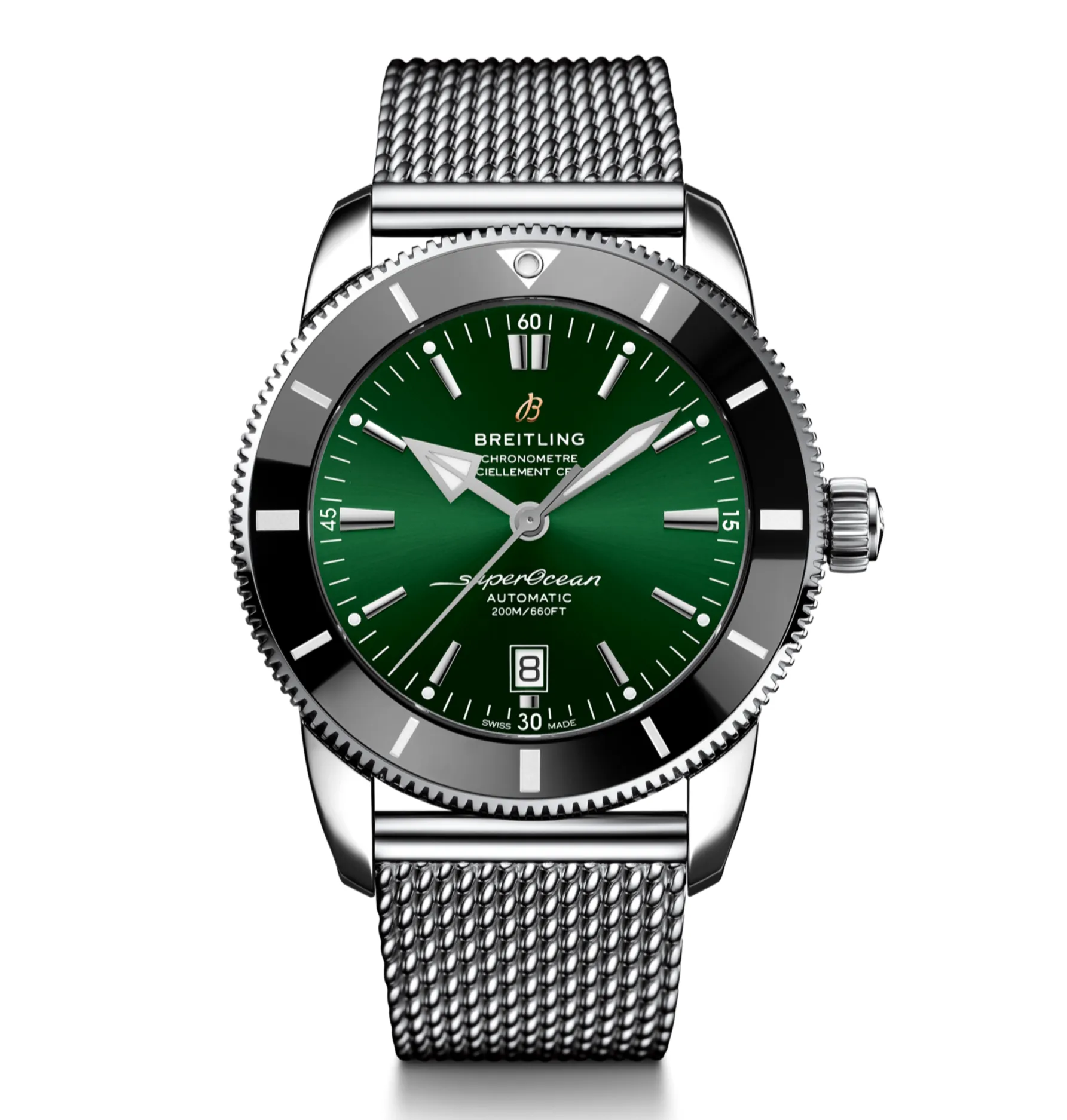 Breitling Superocean Heritage B20 Automatic on Stainless Steel Watch with Green Dial