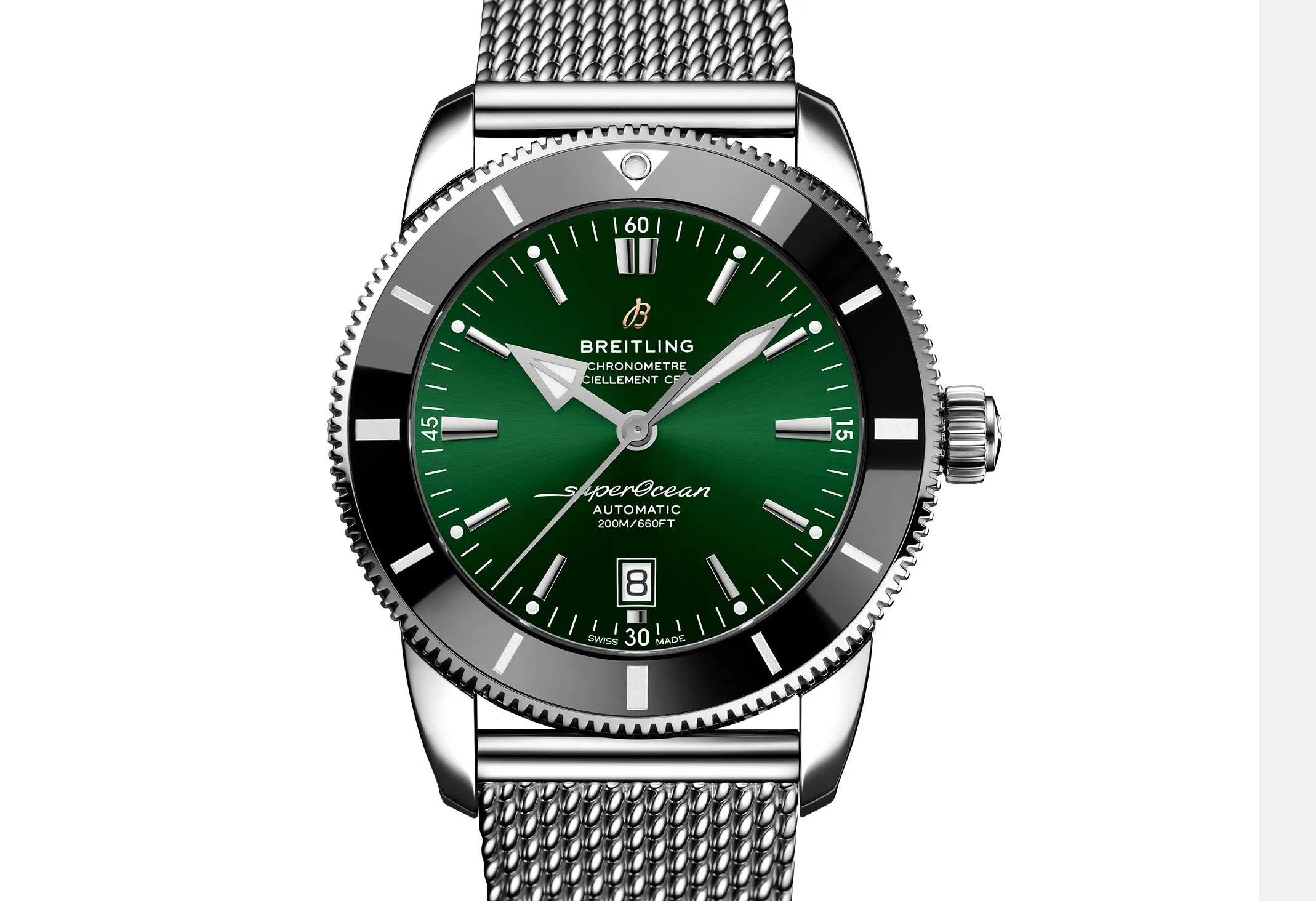 Breitling Superocean Heritage B20 Automatic on Stainless Steel Watch with Green Dial