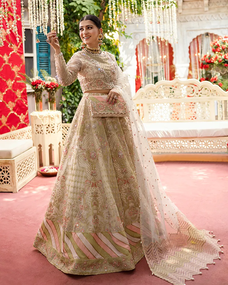 Bridal Lehenga Choli and Dupatta Dress for Wedding