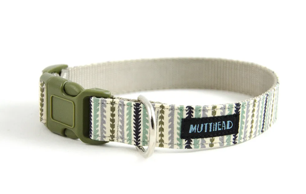 Buckle Dog Collar in Marley (green)