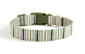 Buckle Dog Collar in Marley (green)