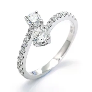 Bypass "Toi et Moi" Diamond Engagement Ring