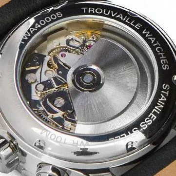 Captain - Black Chronograph Watch with Stainless Steel Bracelet