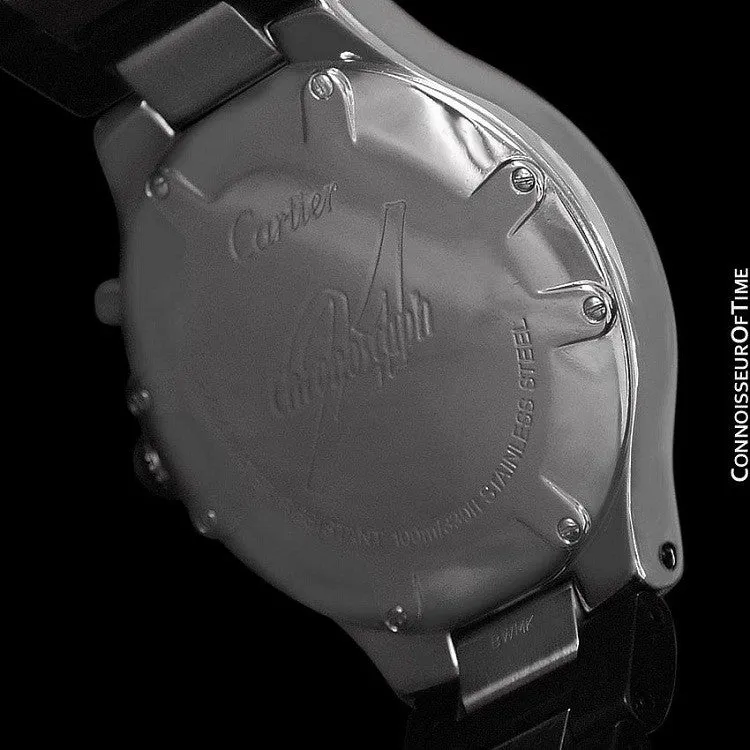 Cartier 21C Mens Chronoscaph Chronograph, Ref. 2424 - Stainless Steel