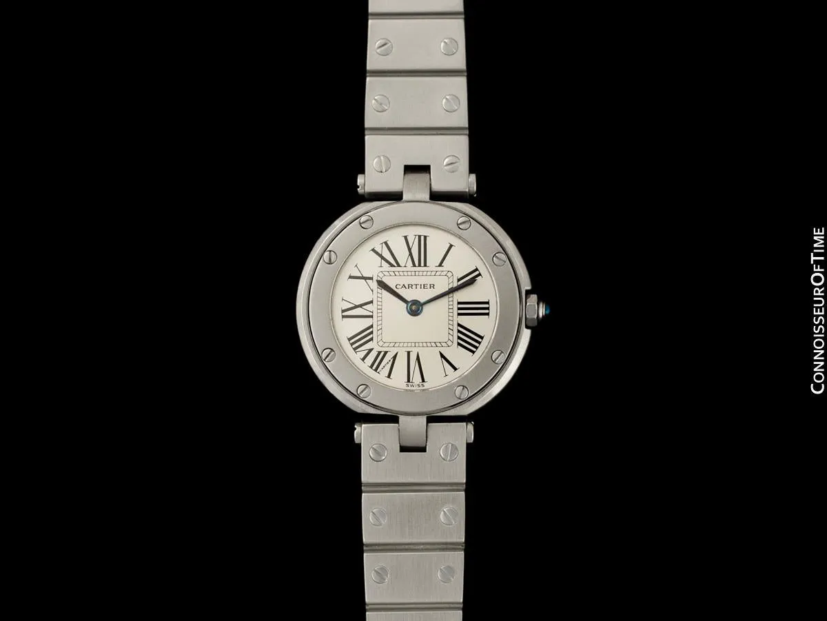 Cartier Santos Vendome Ladies Quartz Bracelet Watch - Stainless Steel