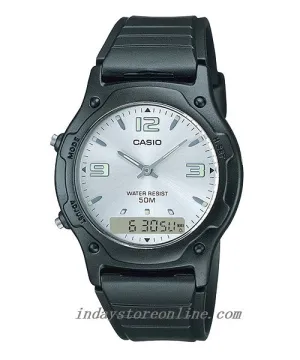 Casio Analog-Digital Men's Watch AW-49HE-7A Resin Band Resin Glass