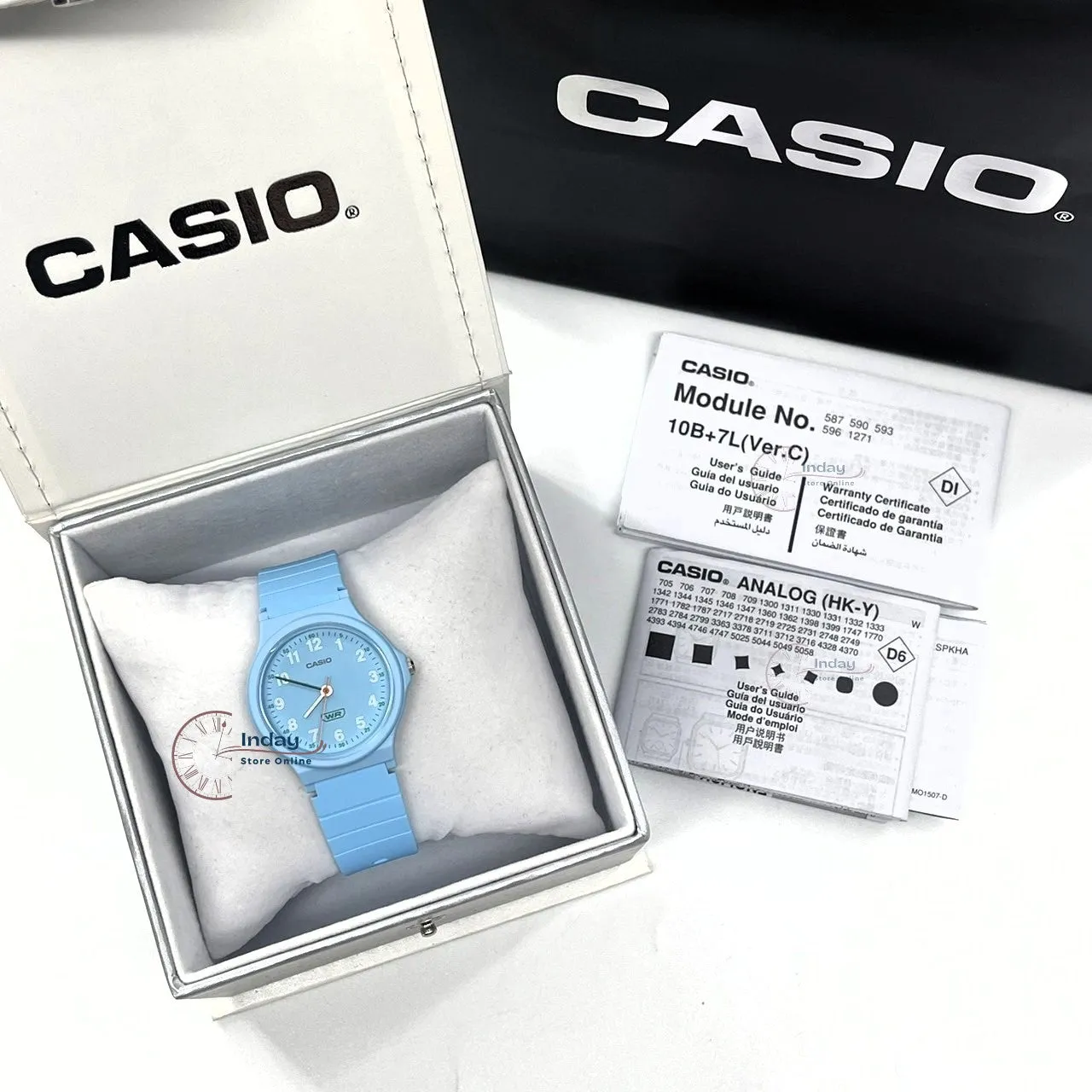 Casio Analog Women's Watch LQ-24B-2B Bio-based Resin Glass Resin Band