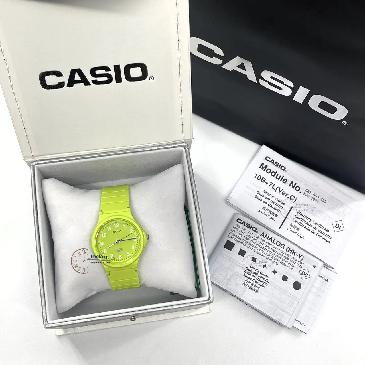 Casio Analog Women's Watch LQ-24B-3B Bio-based Resin Glass Resin Band