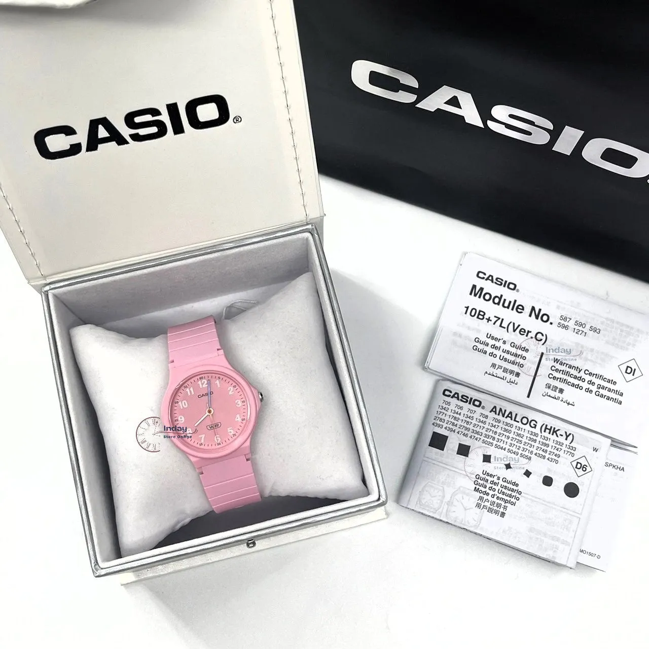 Casio Analog Women's Watch LQ-24B-4B Bio-based Resin Glass Resin Band