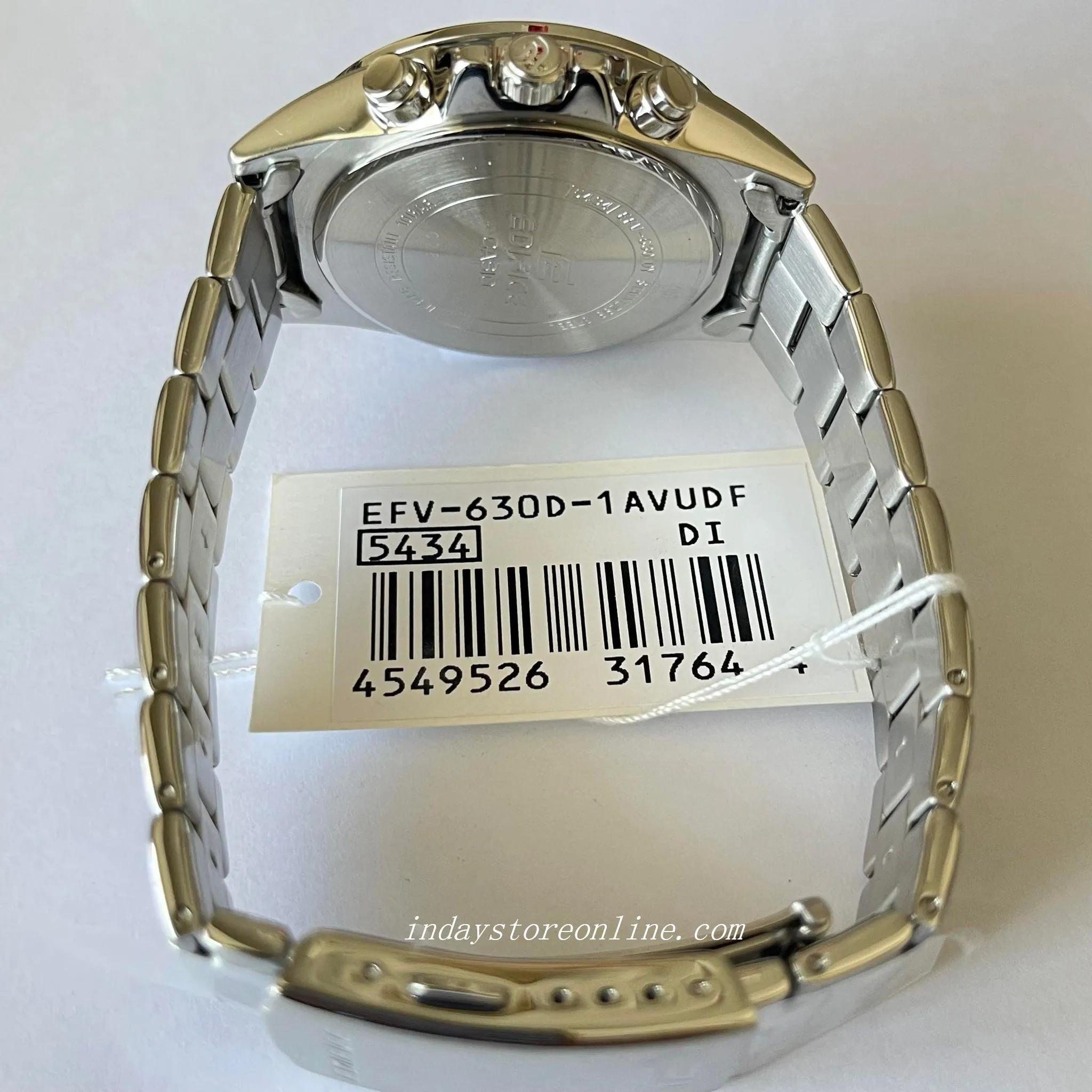 Casio Edifice Men's Watch EFV-630D-1A Standard Chronograph Stainless Steel Band Mineral Glass