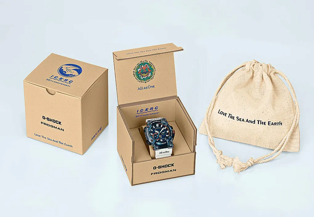 Casio G-Shock X I.C.E.R.C. 30th Anniversary Love The Sea and The Earth Analog Frogman Diver  GWF-A1000K-2AJR