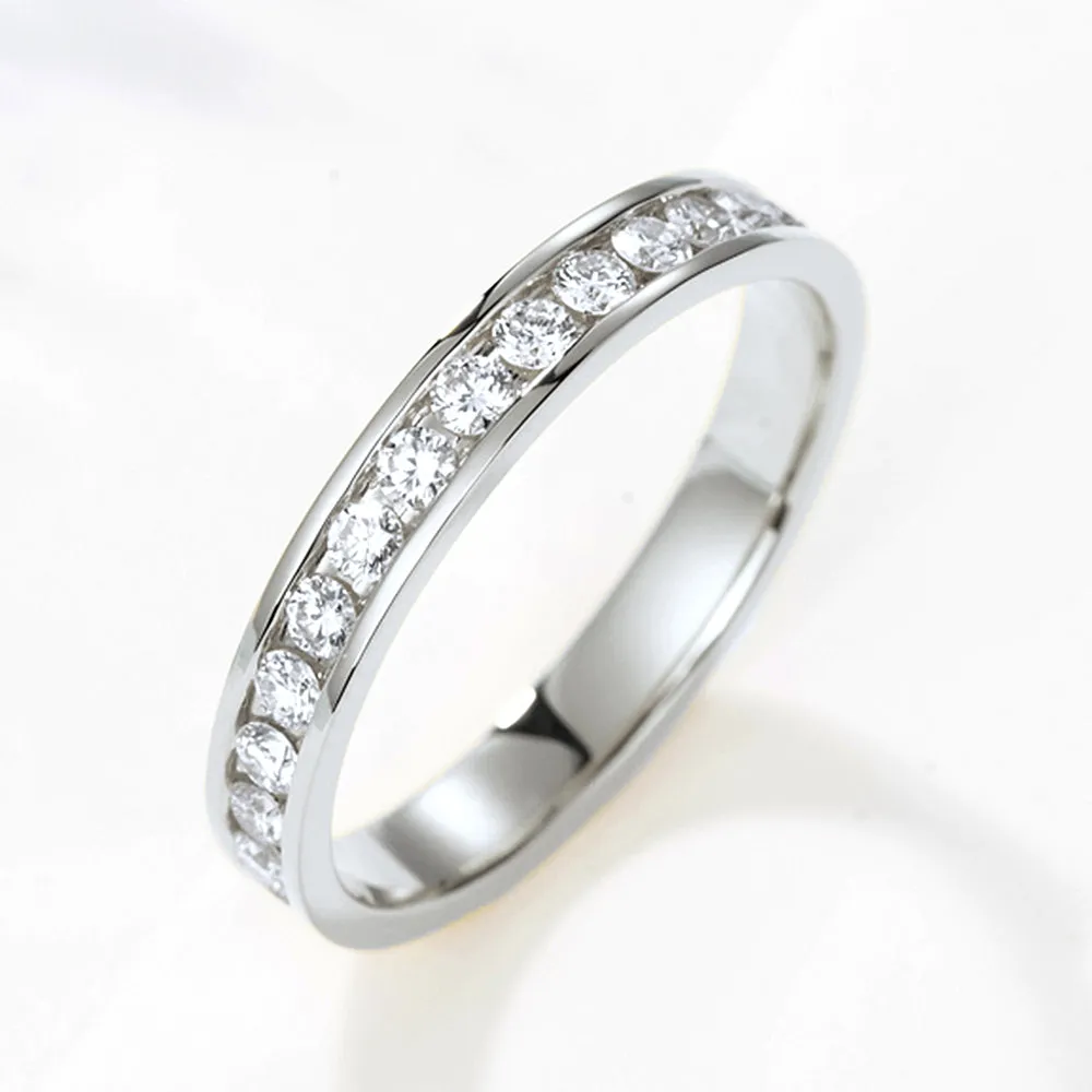Channel Setting Full Eternity Diamond Ring