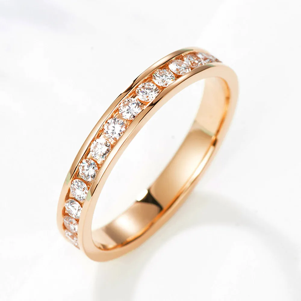 Channel Setting Full Eternity Diamond Ring