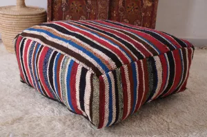 Colorful moroccan berber pouf handmade