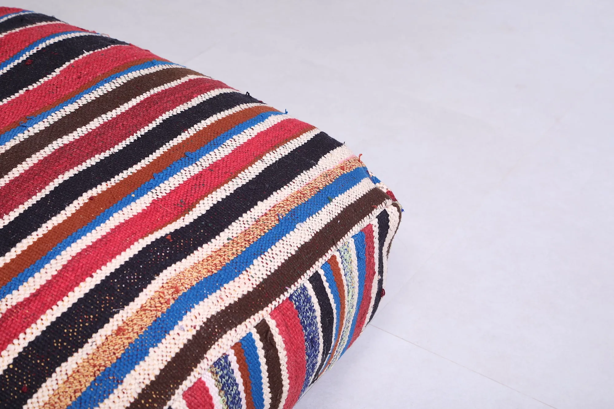 Colorful moroccan berber pouf handmade