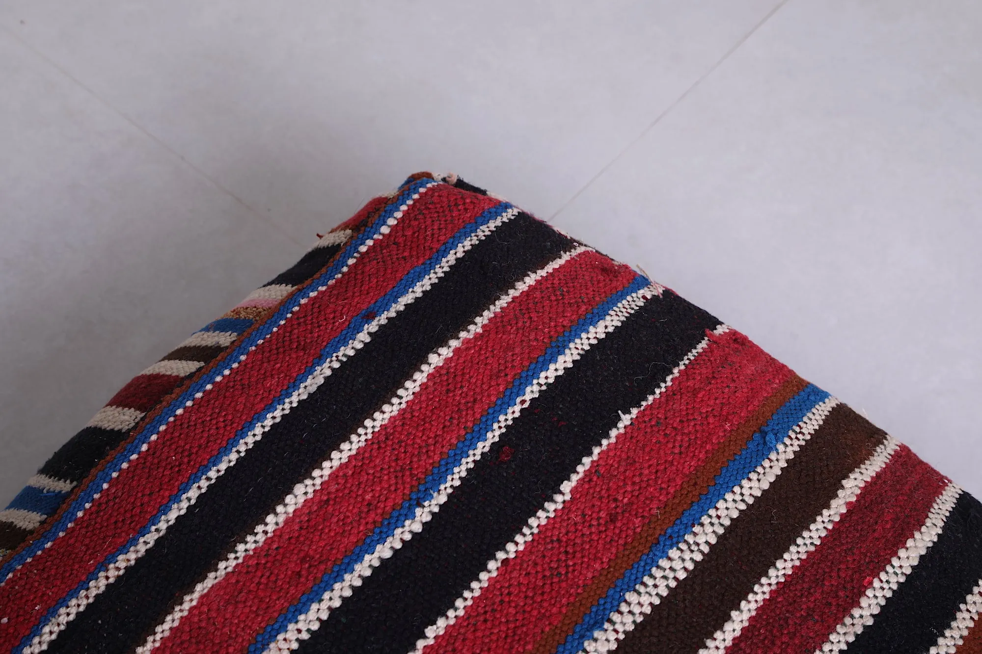 Colorful moroccan berber pouf handmade