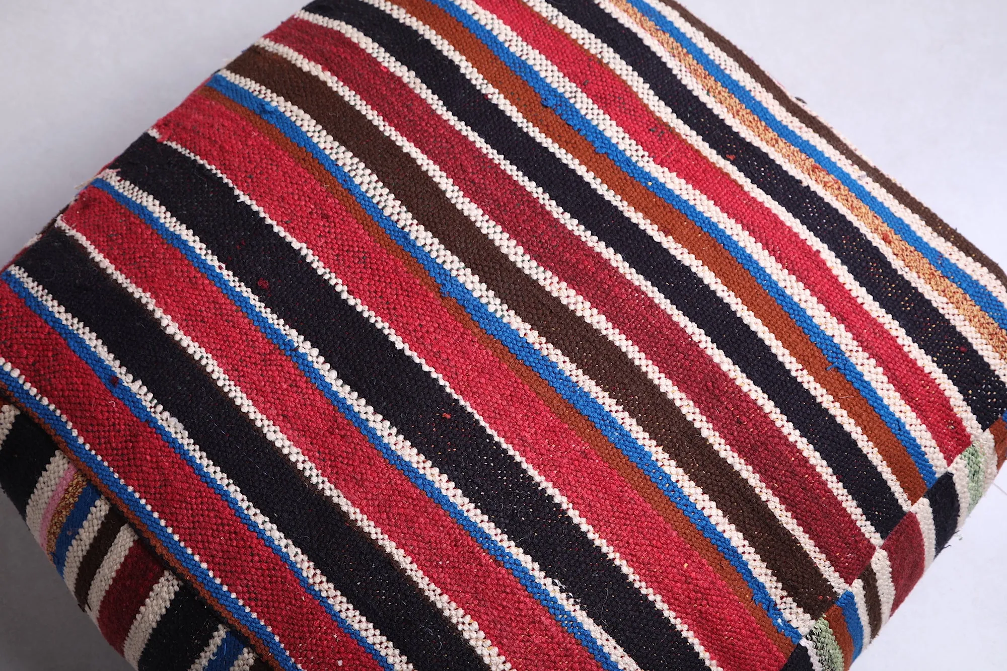 Colorful moroccan berber pouf handmade