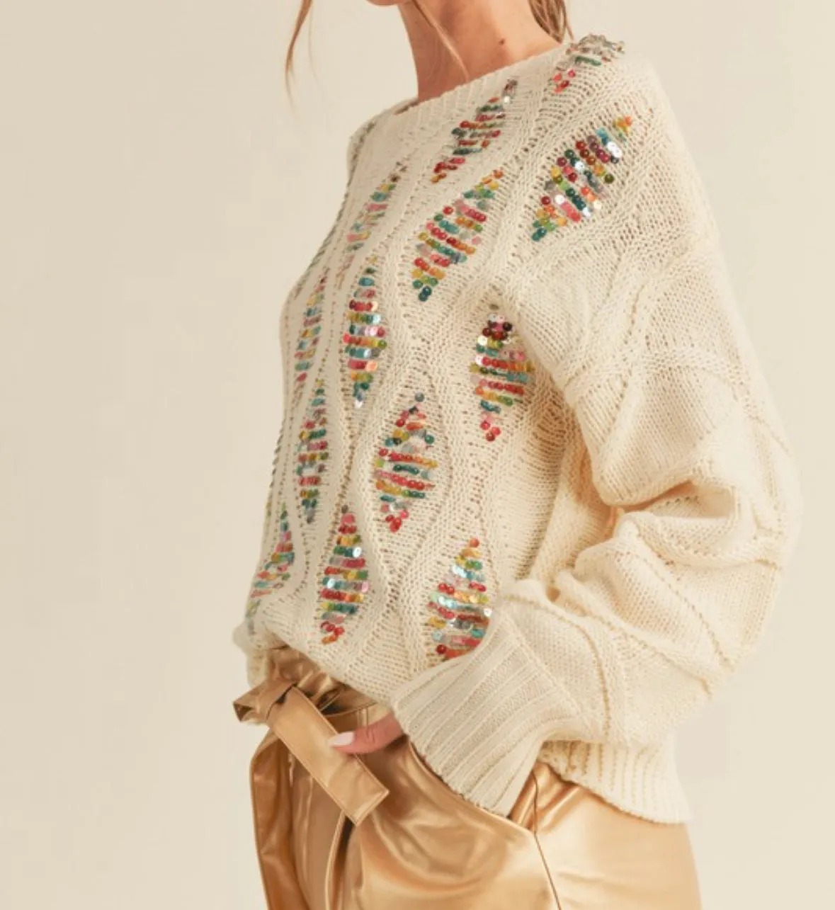 Colorful Sequin Sweater