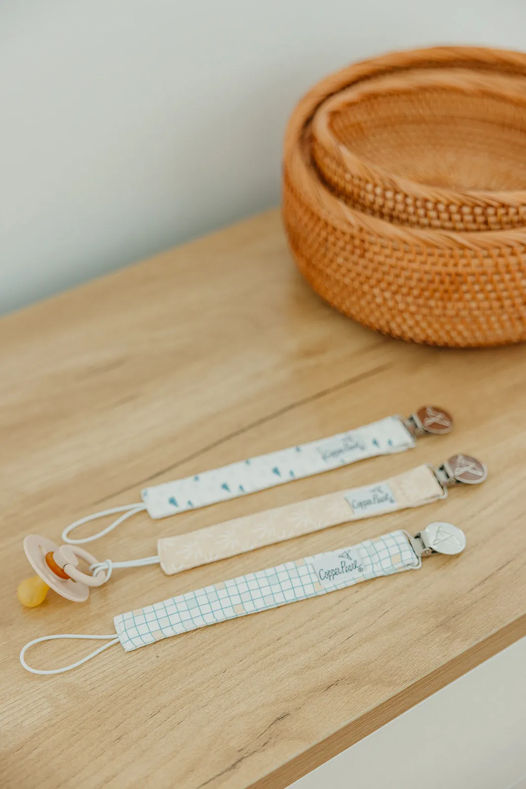 Copper Pearl Binky Clips | Sol