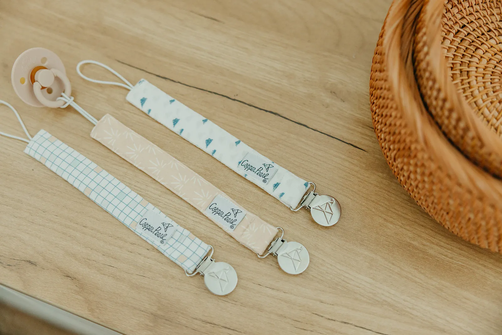 Copper Pearl Binky Clips | Sol